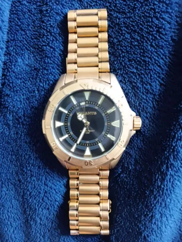 Relógio Atlantis pulseira de Aço- a prova d'água