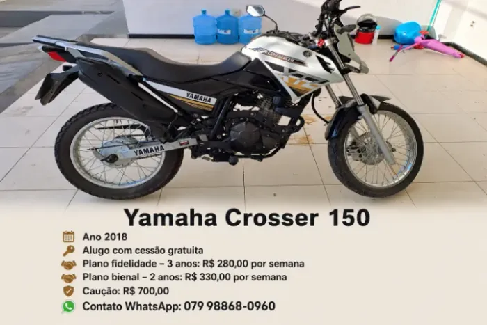 YAMAHA/XTZ150 CROSSER, 2018 , alugo com cessão gratuita, ou vendo