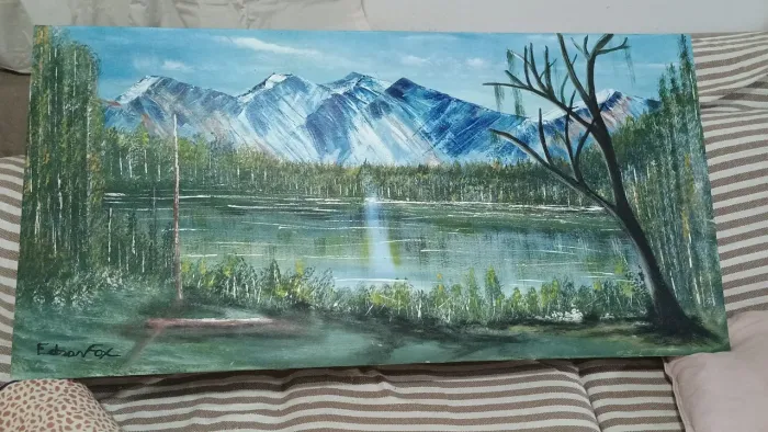 Linda tela autoral paisagem 1,20x0,60 cm 2012