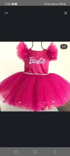 Vestido de festa infantil luxo