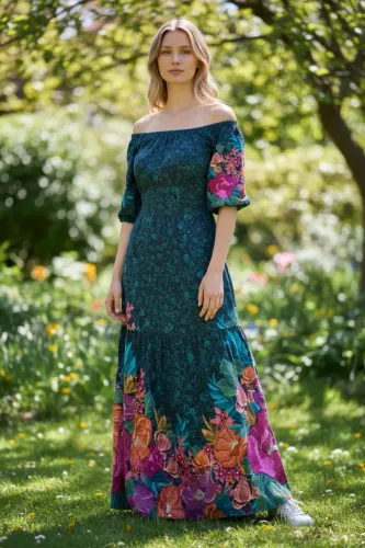 Vestido estilo farm ( usado uma vez) lindo M 