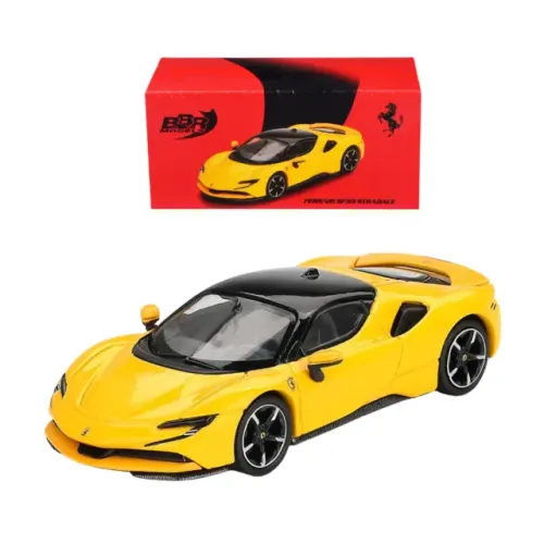 BBR MODELS Ferrari SF90 Giallo Modena MINIATURA 1:64 COLECIONÁVEL