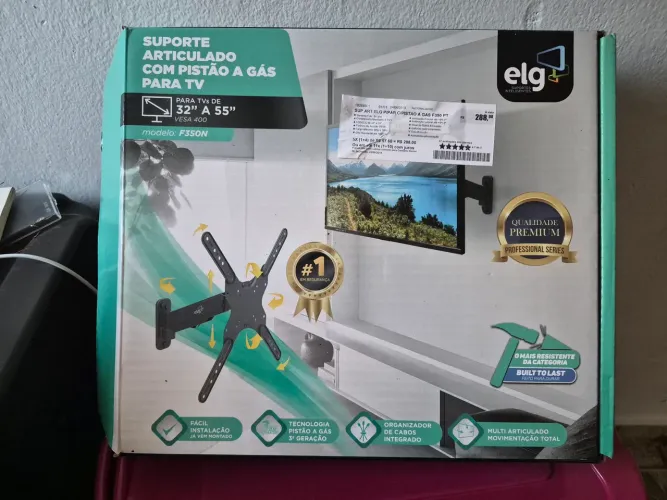 SUPORTE TV ARTICULADO COM PISTAO A GÁS (32" a 55")