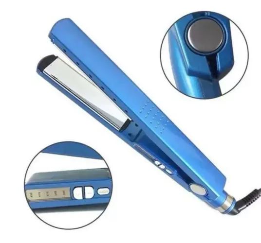 Prancha Chapinha Alisadora Proficional 450°F / 232°C AZUL BIVOLT PRONTA PARA ENVIA