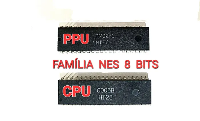 PPU E CPU CIRCUITOS INTEGRADOS NES 8 BITS NINTENDINHO PARA REPARO E MANUTENÇÃO CHIPS NOVOS