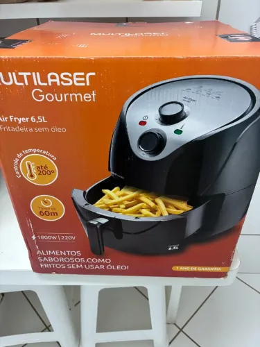 Fritadeira Elétrica sem óleo Air Fryer 6,5L Multilaser