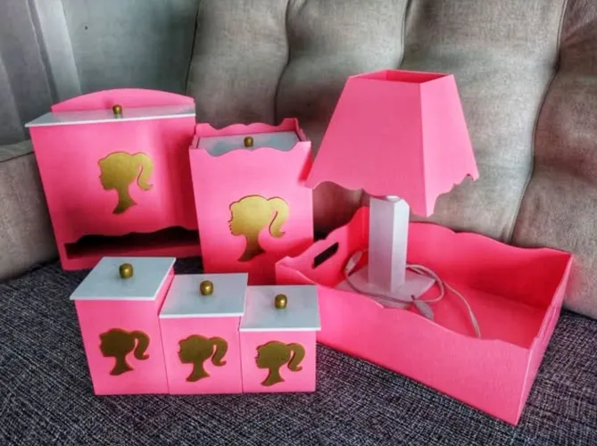 Kit higiene bebê rosa 7 peças