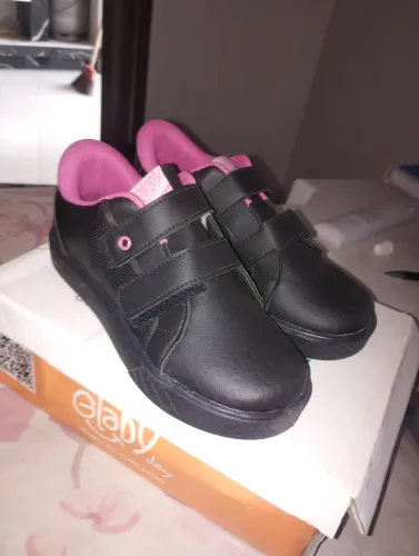 Tênis Infantil Glaby Joy Preto e Rosa - Tamanho 31 (Novo!)