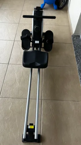 Máquina De Remo Magnetico Merach P/casa 16 Niveis Ate 158 Kg Cinza