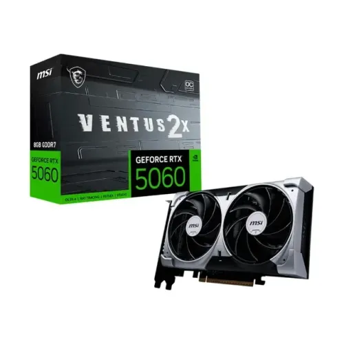 Placa de Vídeo Nvidia GeForce RTX 5060 8GB GDDR7 MSI Ventus 2X OC Dual Fan - WZetta
