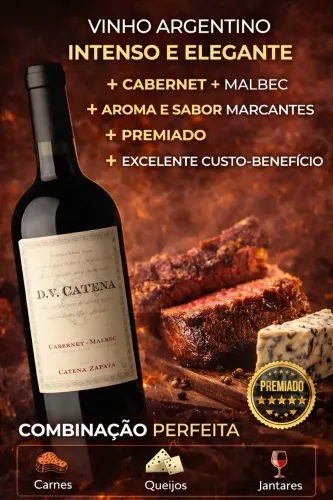 Vinho D.V. Catena Cabernet Malbec 750ml | Argentino Premium, Encorpado e Elegante