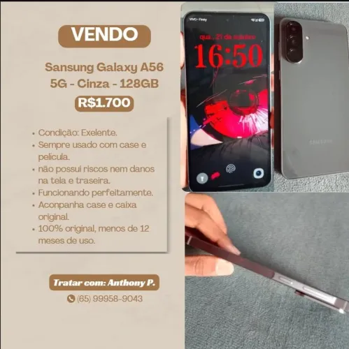 Samsung Galaxy A56 5G 128GB - Caixa + Excelente Estado