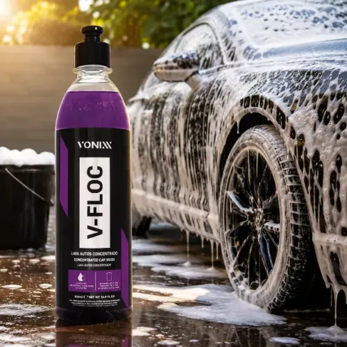 Shampoo Automotivo V-Floc Vonixx 500ml - Rende 200L (Não Arranha Pintura)  Bastante Espuma