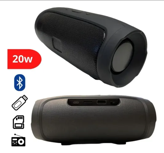 Caixa de som Portátil Bluetooth Rádio - Nova