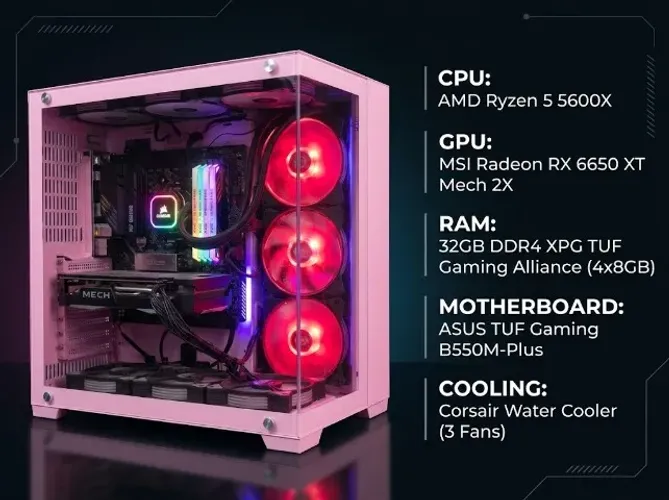PC Gamer Ryzen 5 5600X + RX 6650 XT + 32GB RGB | TUF Gaming