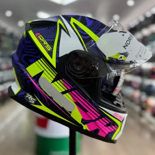 Capacete Norisk FF302 Soul Control Matte Black Pink. 12X CARTÃO OU 6X CREDIARIO