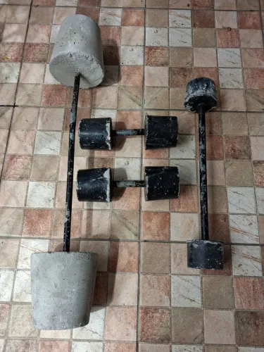 Peso de musculação caseiro