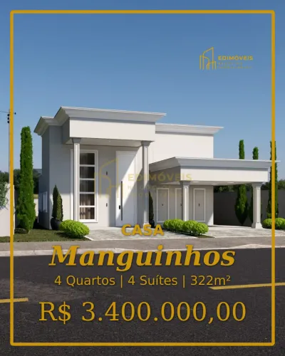 Viva o Extraordinário em Manguinhos: Casa com 4 Suítes e Piscina