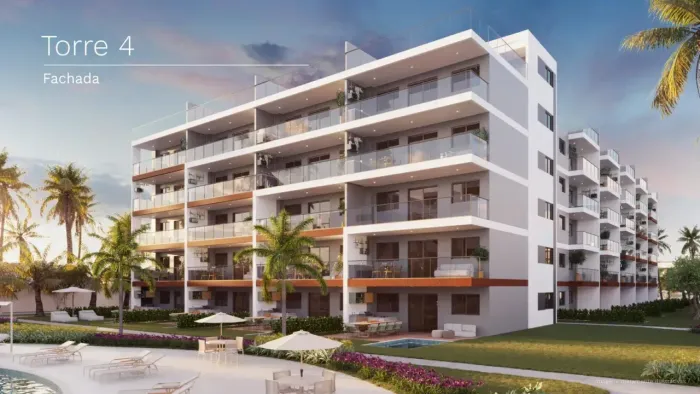 EM-Orla Praia dos Carneiros 2 Quartos com Suíte, Varanda Ampla e Lazer Completo Frente Ma