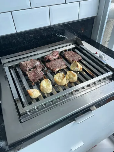 Churrasqueira elétrica de embutir em inox