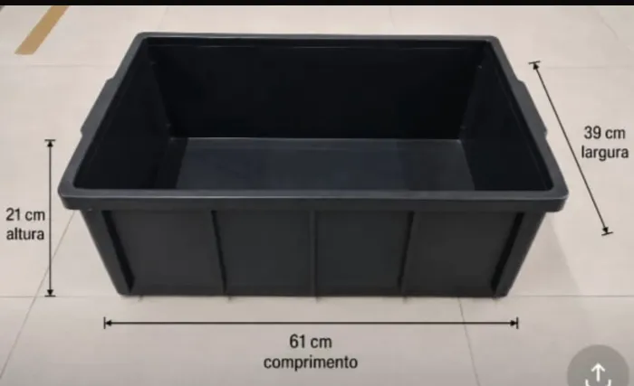 10 caixas plásticas 50L separação expedição multiuso ecommerce