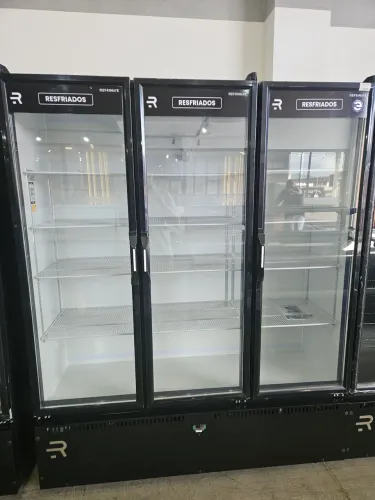 refrigerador expositor 3 portas para bebidas e frios - novo