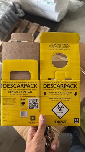 CAIXA PARA PERFUROCORTANTE 1,5L DESCARPACK