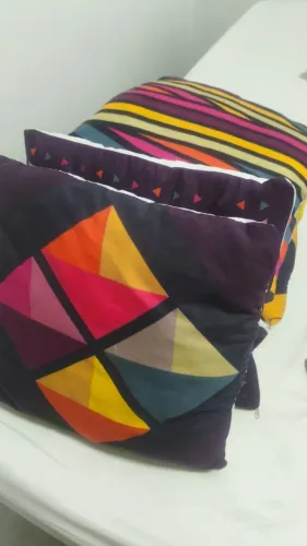 6 almofadas estampadas com enchimento 40 x 40 cm - conjunto