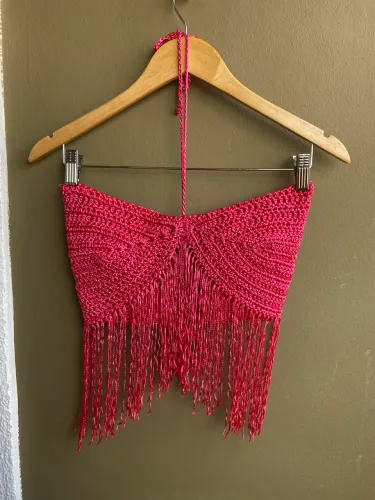 top de crochê