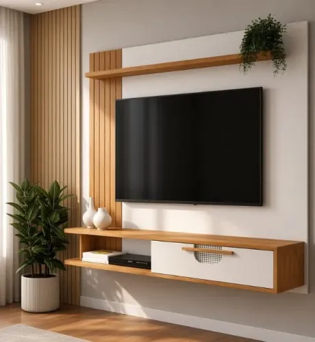 Painel Jeri 1,60m Frisado p/ TV até 65" (NOVO A PRONTA ENTREGA)
