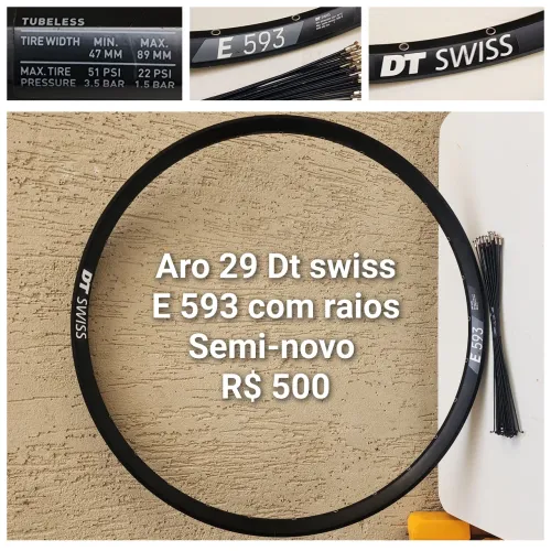 Aro 29 Dt swiss semi novo com raios