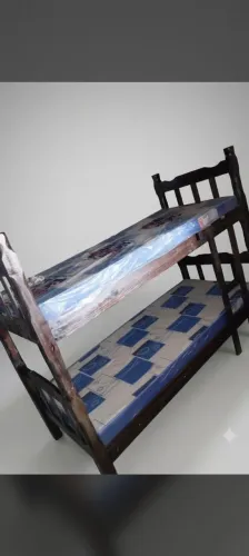 Cama beliche completa com colchões