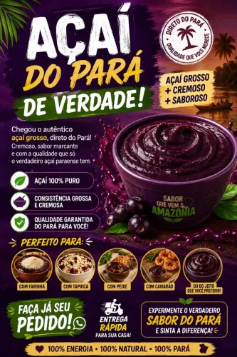 Vende-se Açaí paraense 100% natural