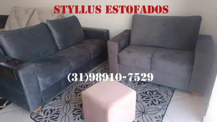 Sofá de 2 e 3 lugares novos 