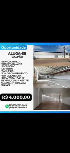 Aluga-se Galpão