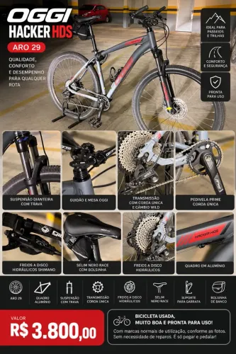 Bicicleta OGGI Hacker HDS Aro 29