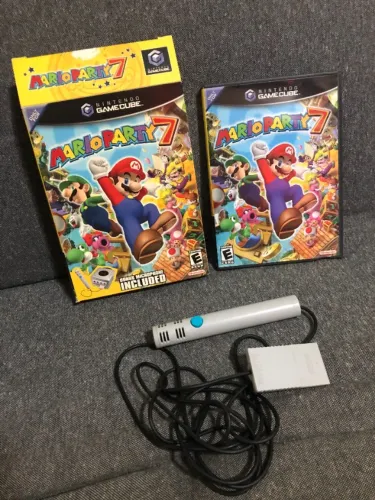 Nintendo Gamecube Mario Party 7 100% Completo Box + Microfone