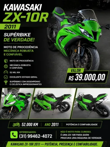 Zx10r 2011 - Moto de Procedência
