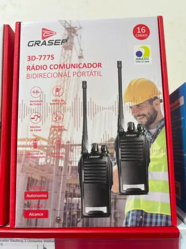 Par de Rádio Walkie Talkie sem fio até 4km para viagens construções e +