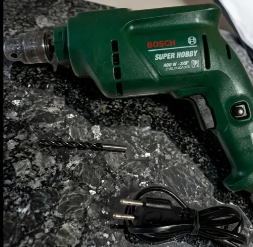 Furadeira Bosch Super Hobby 400W com Broca - Funcionando Perfeitamente -127V
