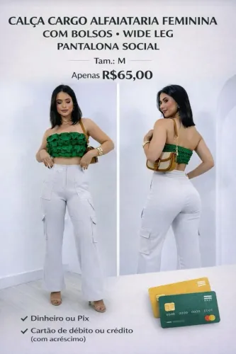 Calça Cargo Alfaiataria Feminina