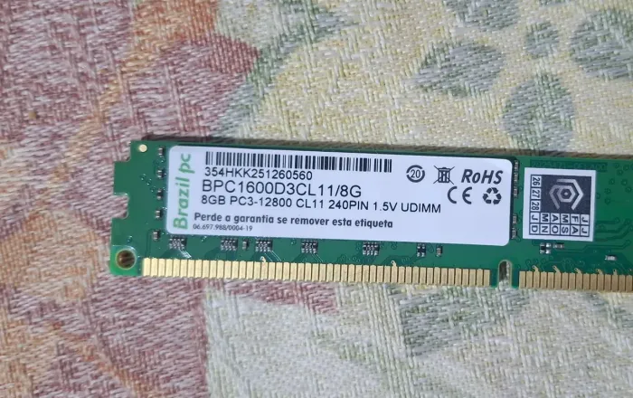 Placa de Memória RAM 8gb DDR3 PC3 12800