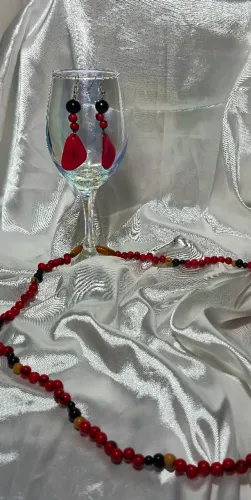 Conjunto borboleta mariposa mórmon escarlate