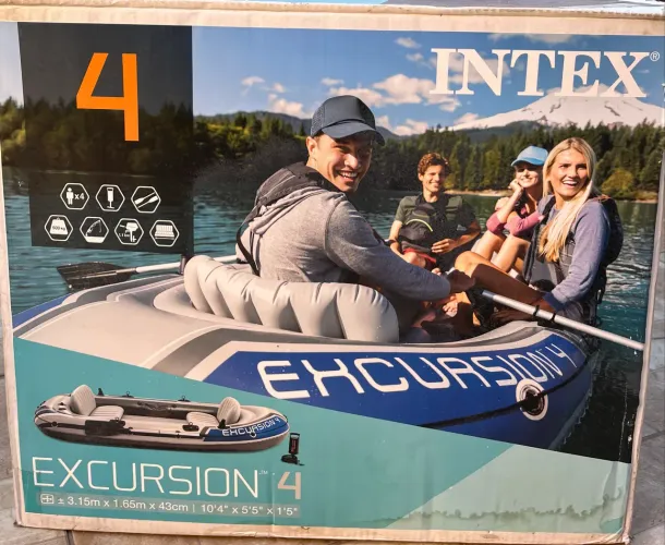 Bote Inflável Intex Excursion 4 - Set Completo. Nunca usado