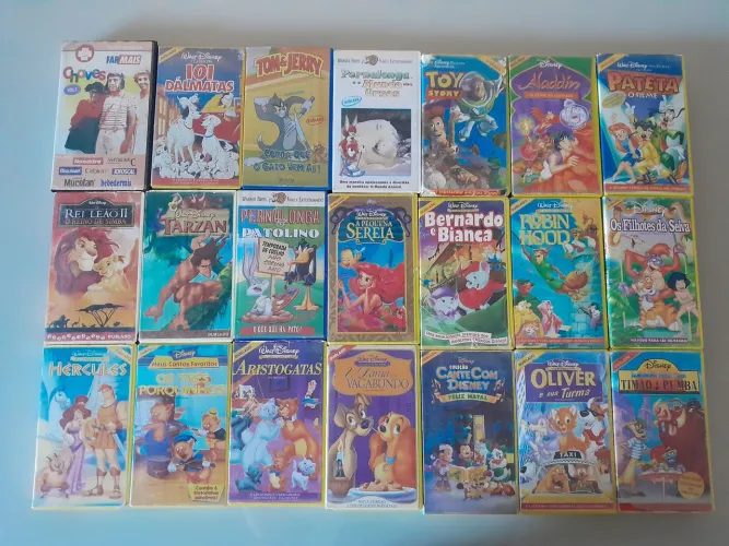 Lote fita VHS Disney e outros