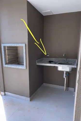 Pia com bancada mármore 