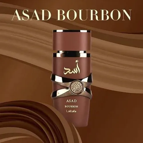 Perfume Masculino ASAD BOURBON Lattafa. 100ml CX MARROM
