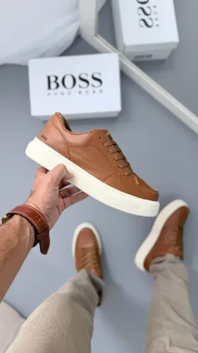Sapatênis Masculino Hugo Boss Sintético Caramelo Disponível 38 AO 43 Linha Luxo