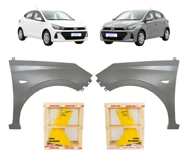 Par Paralama Hb20 Hatch Sense 2023 2024 2025 2026 Novo