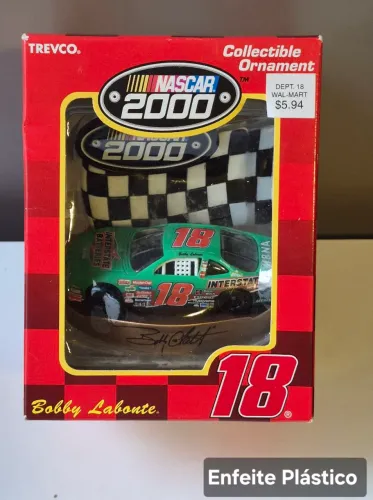 Miniatura Nascar Enfeite Plástico Piloto Bobby Labonte